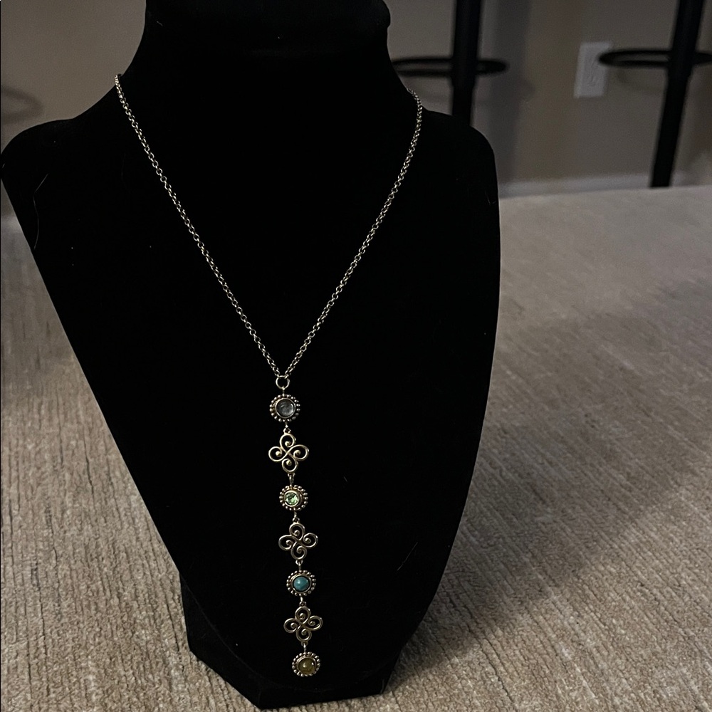 Elegant reversible Multi-Color Pendant Necklace